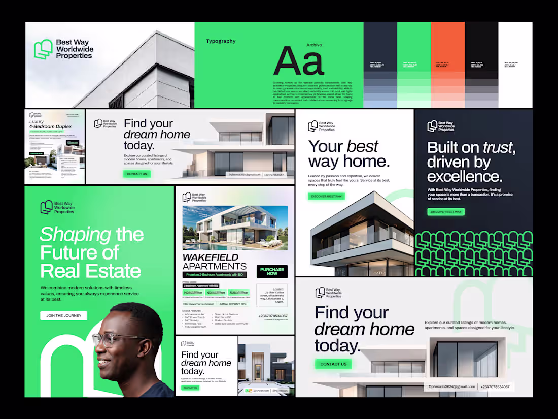 Cover image for Brand Identity Design For a Modern Real Estate Brand  