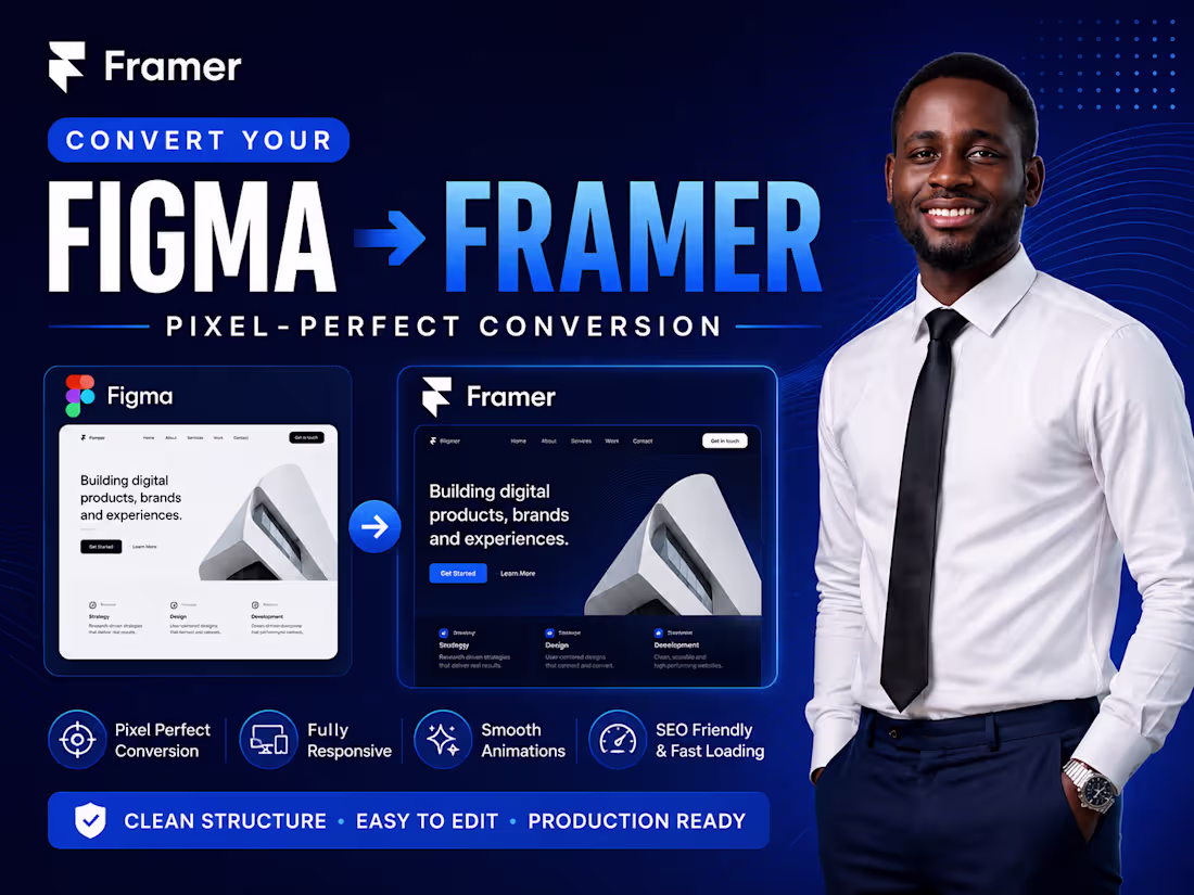 Cover image for Convert Your Figma Design Into a Professional Framer Website