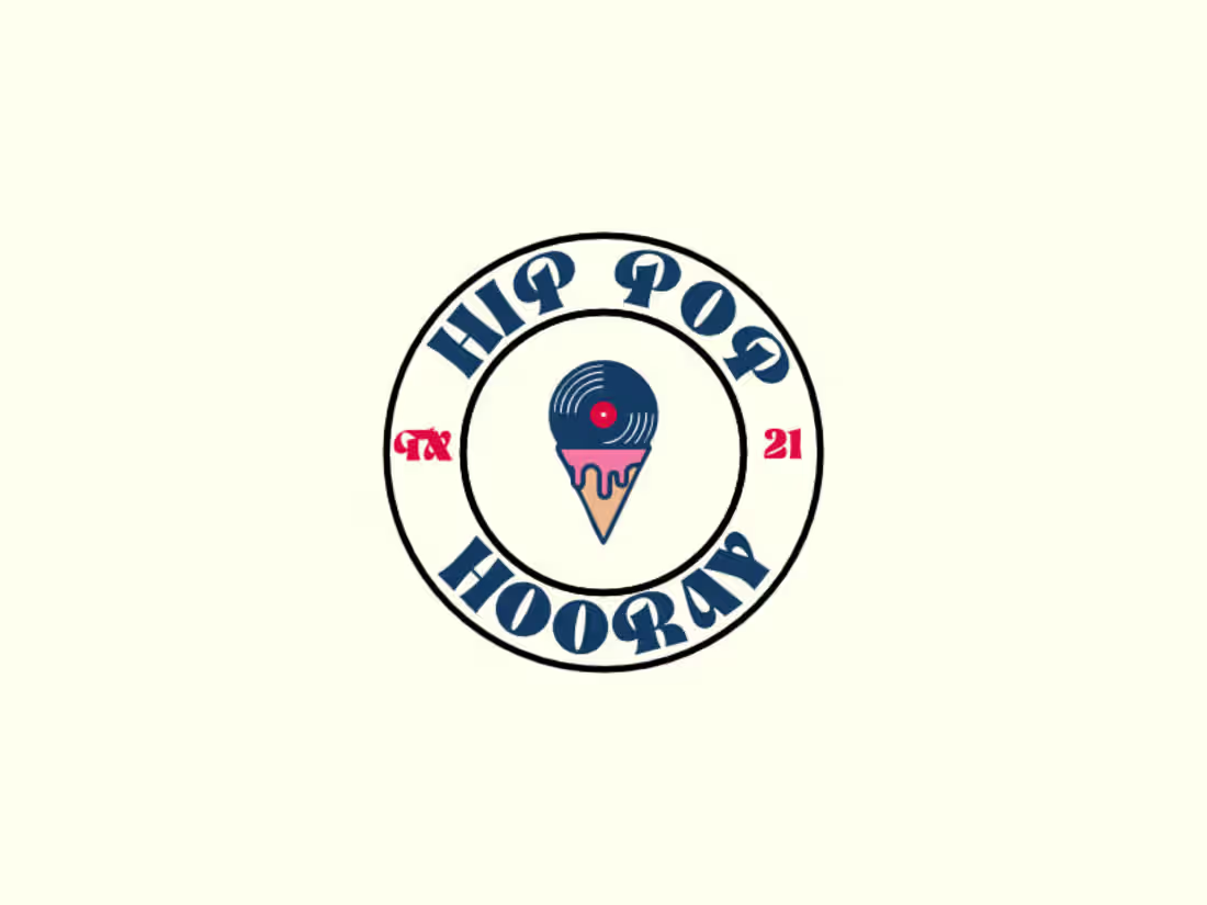 Cover image for Hip Pop Hooray | Gelato, Popsicles & ice cream Logo