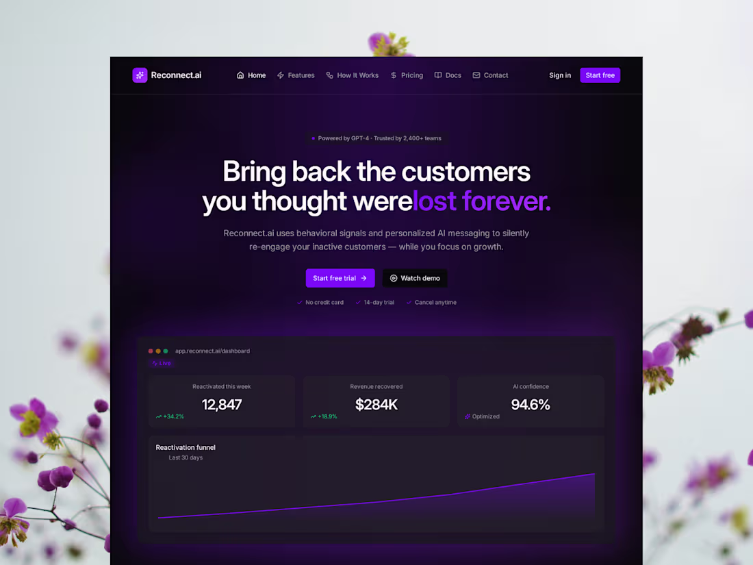 Cover image for Reconnect.ai — The Ultimate AI Customer Win-Back Engine