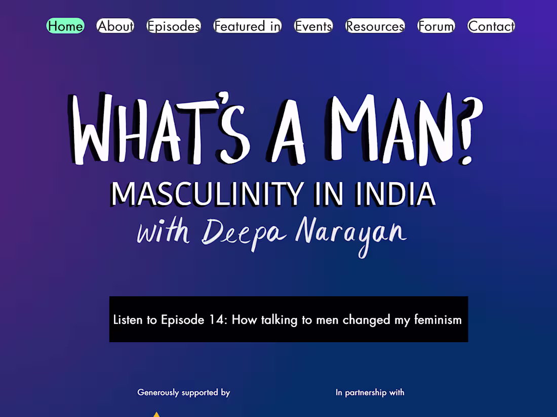 Cover image for Deepa Narayan | Whats a Man | Podcast