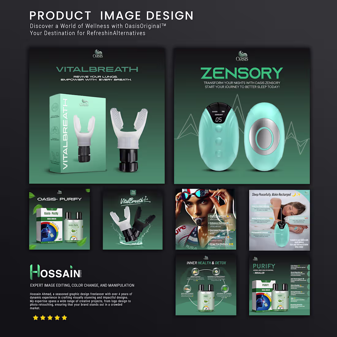 Cover image for I recently worked with Oasis to design product images for th...