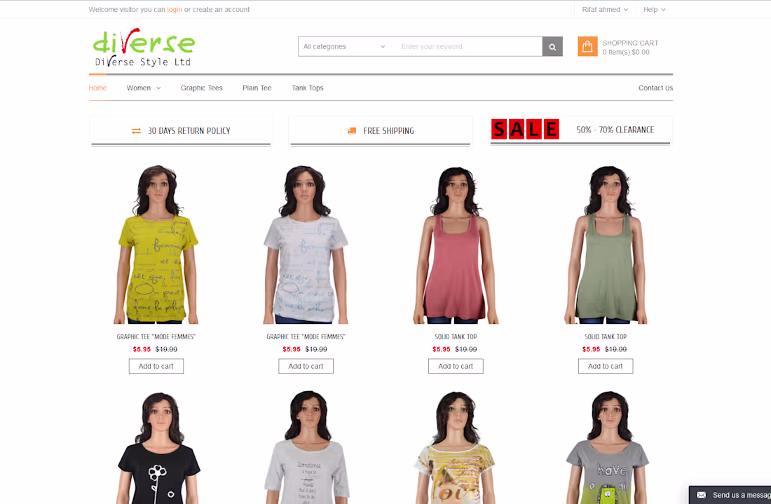 Cover image for E-Commerce Clothing Website