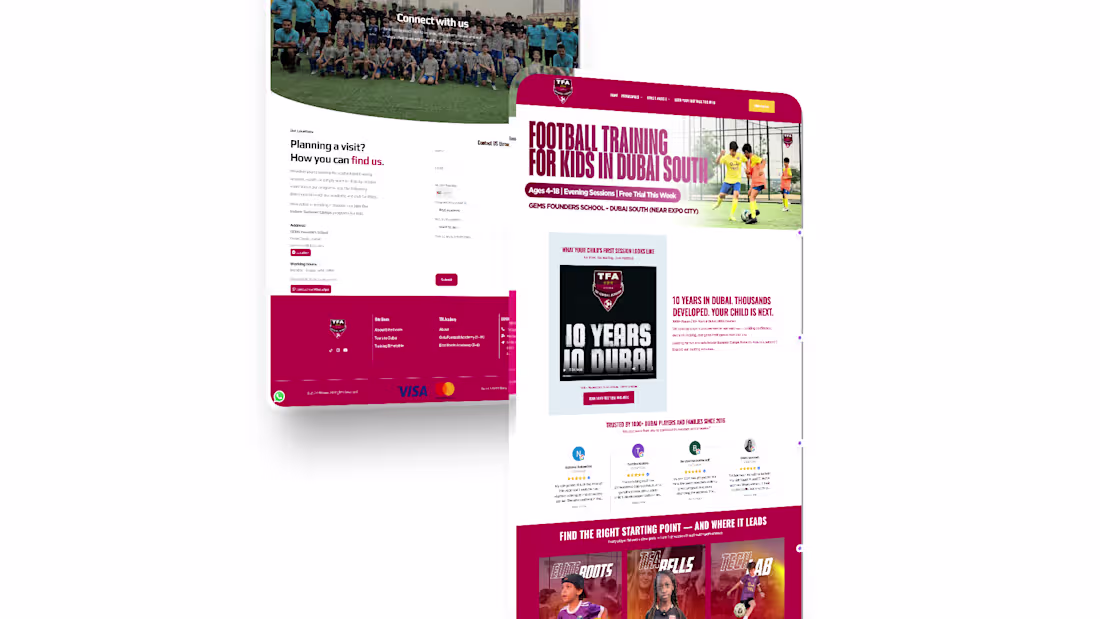 Cover image for Football Academy Website
I worked with