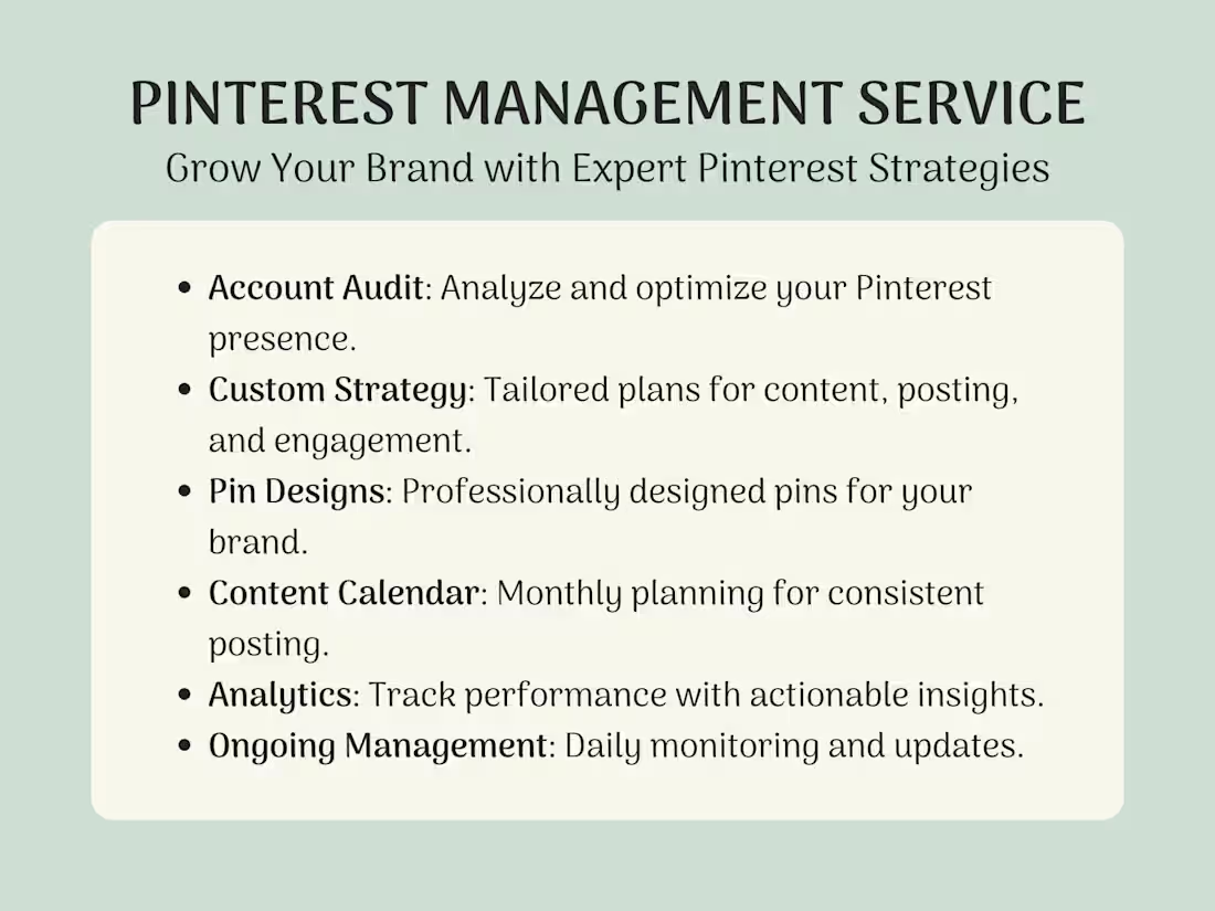 Cover image for Pinterest Account Management