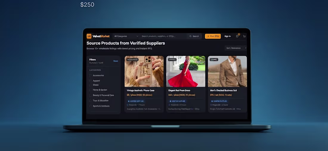 Cover image for Full-Stack E-Commerce & Wholesale Marketplace Development