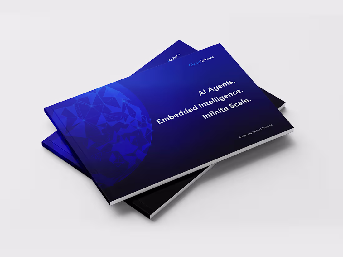 Cover image for Marketing Brochure for CloudSphere's B2B SaaS Platform