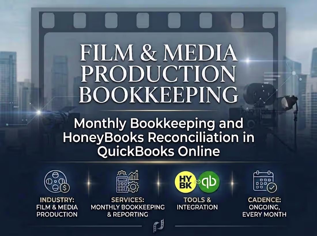 Cover image for Film & Media Production Bookkeeping | QuickBooks Online