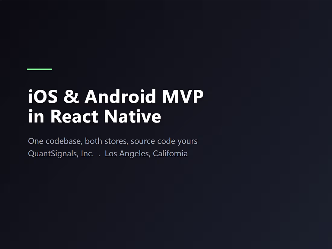 Cover image for Build your iOS and Android MVP in React Native