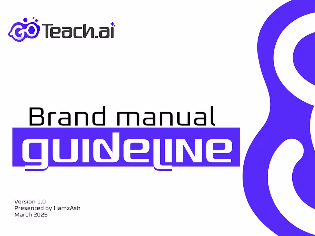 Cover image for GOTeach.ai — Brand Manual & Visual Identity System