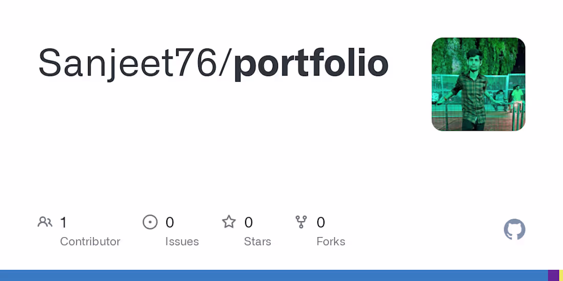 Cover image for Sanjeet76/portfolio
