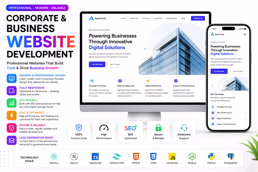 Cover image for Corporate & Business Website Development