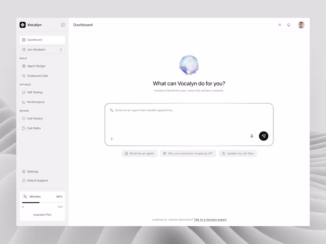 Cover image for AI Agent Dashboard UI/UX Design
AI
