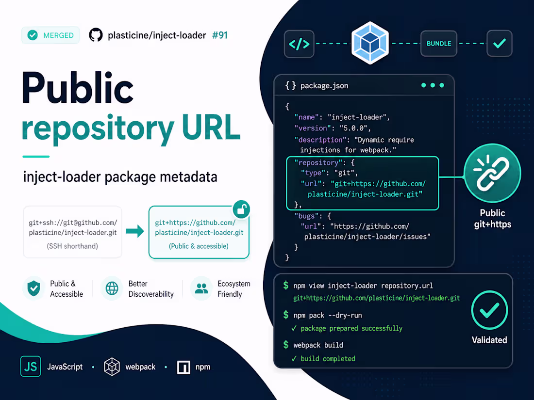 Cover image for Public repository URL update for inject-loader