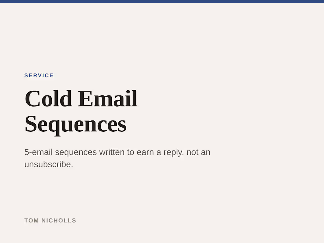 Cover image for Cold Email Sequences