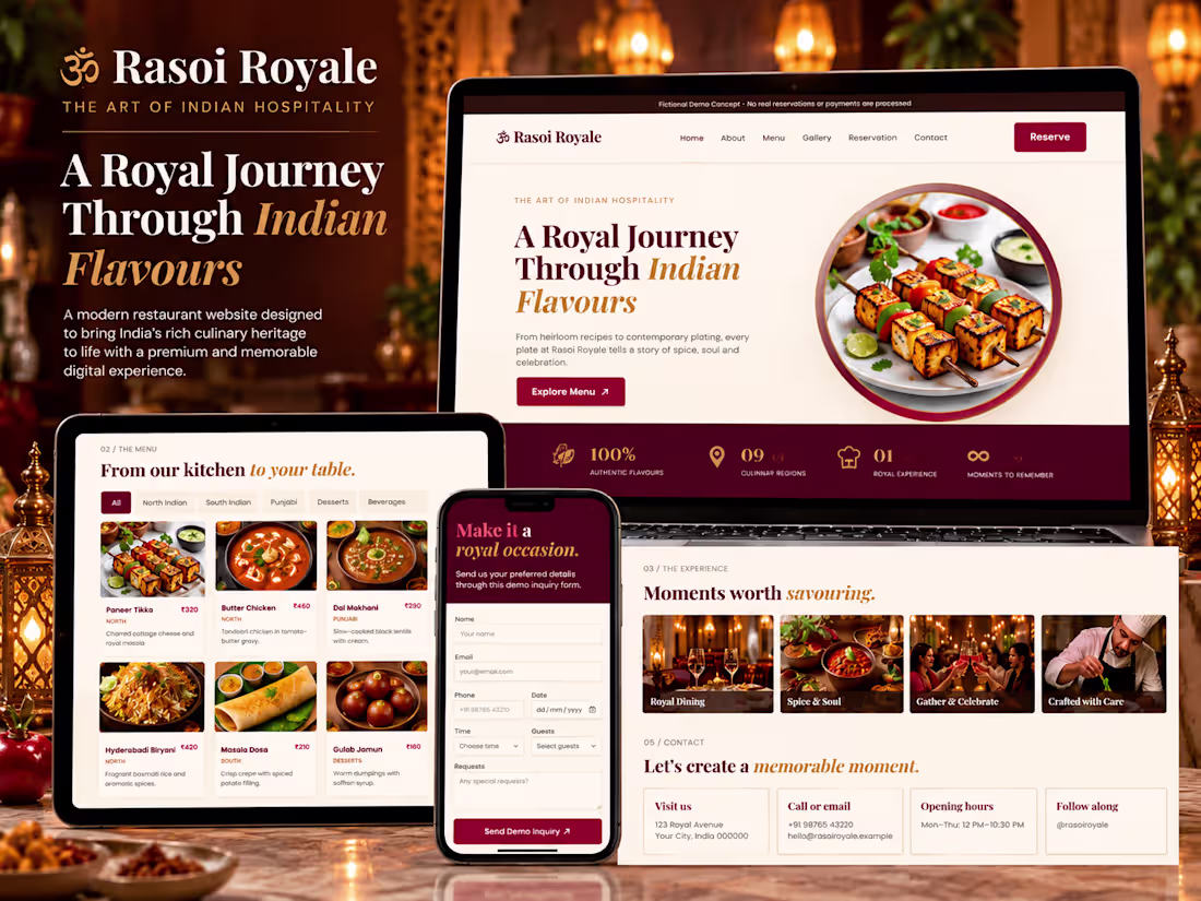 Cover image for Rasoi Royale is a modern