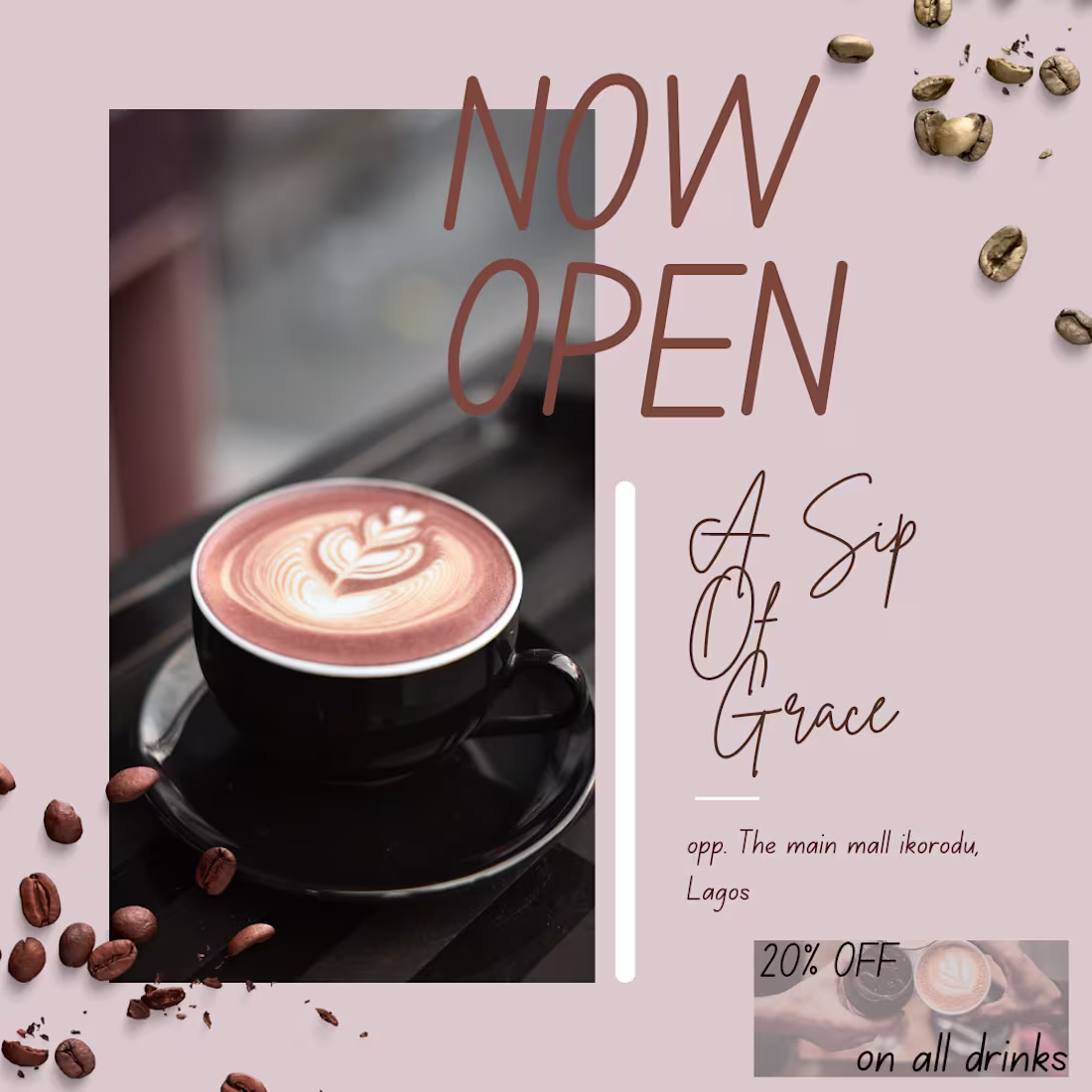 Cover image for Instagram launch post for a coffee brand concept, built arou...