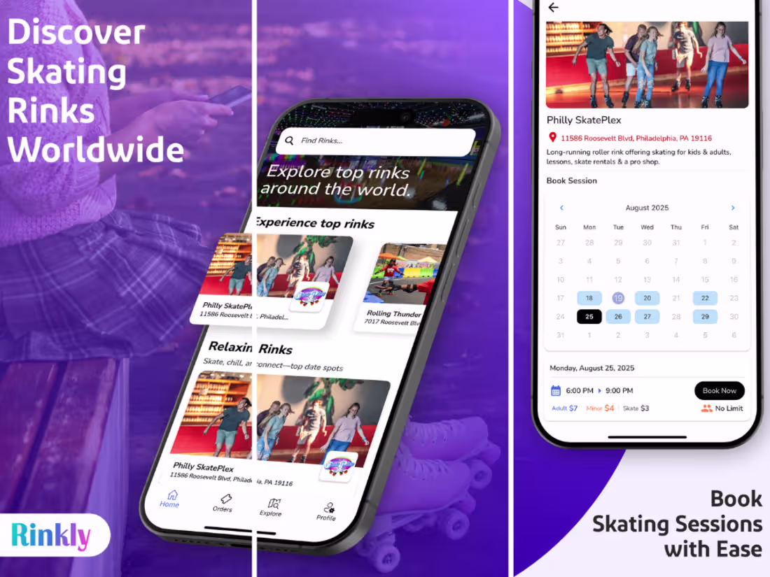 Cover image for Rinkly App Development for Skating Rinks