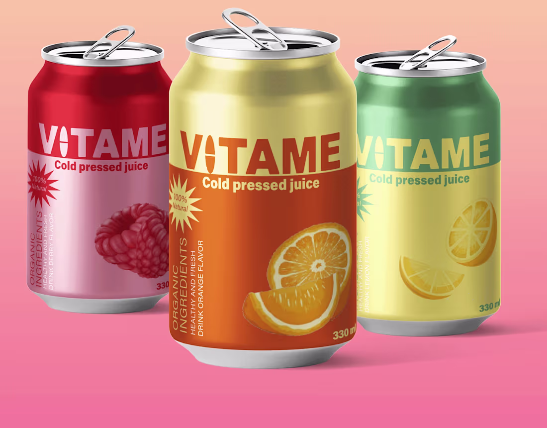 Cover image for Vitame drink branding