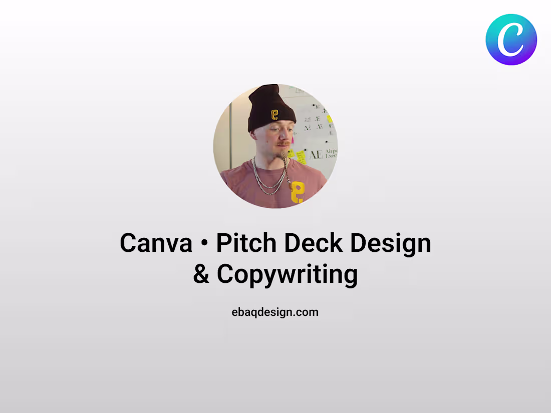 Cover image for Canva • Pitch Deck Design & Copywriting