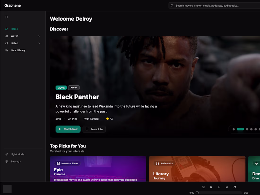 Cover image for Graphene Unified Media Player