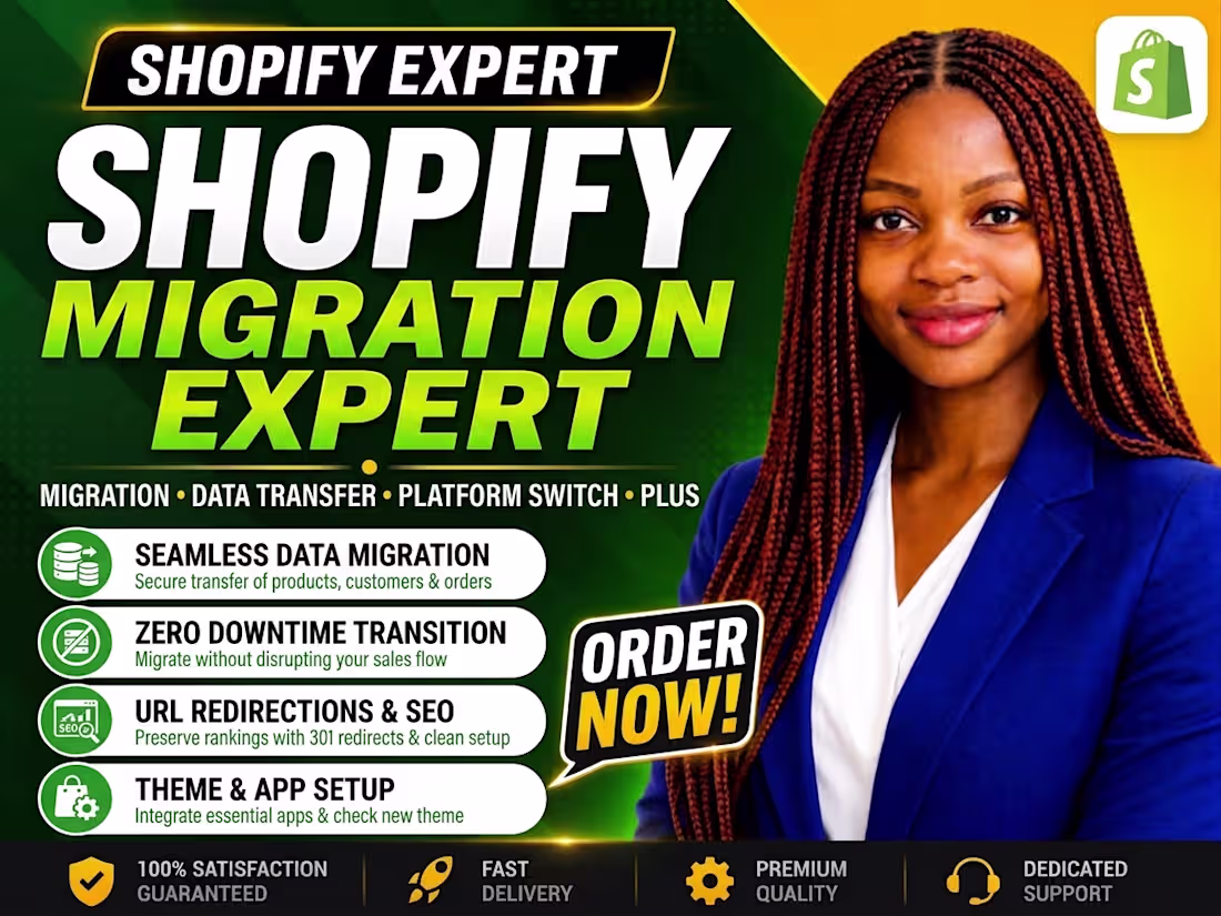 Cover image for Shopify Migration Expert, Migrate Your E-commerce Store to Shop