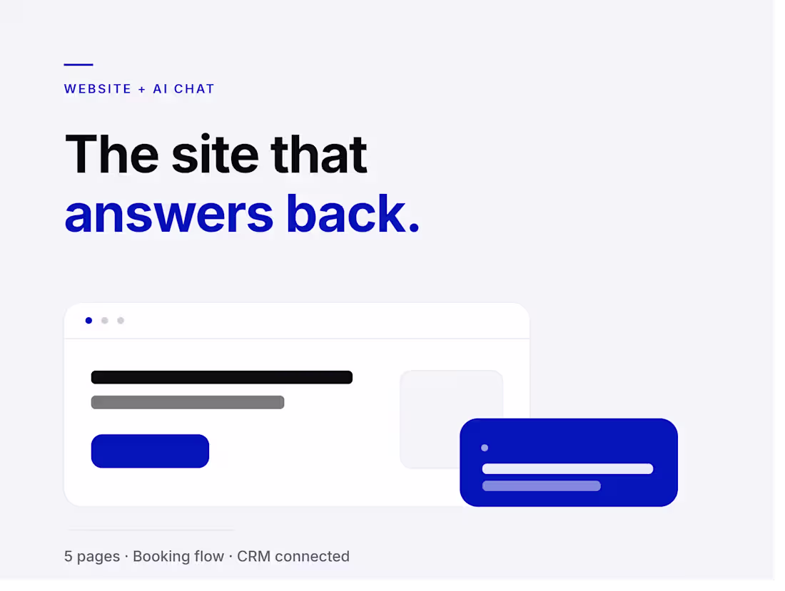 Cover image for Conversion Website in Webflow or Framer + Embedded AI Chat