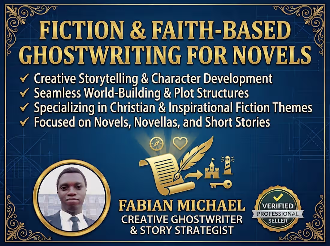 Cover image for Fiction Ghostwriter: Novels, Christian Fiction & Stories