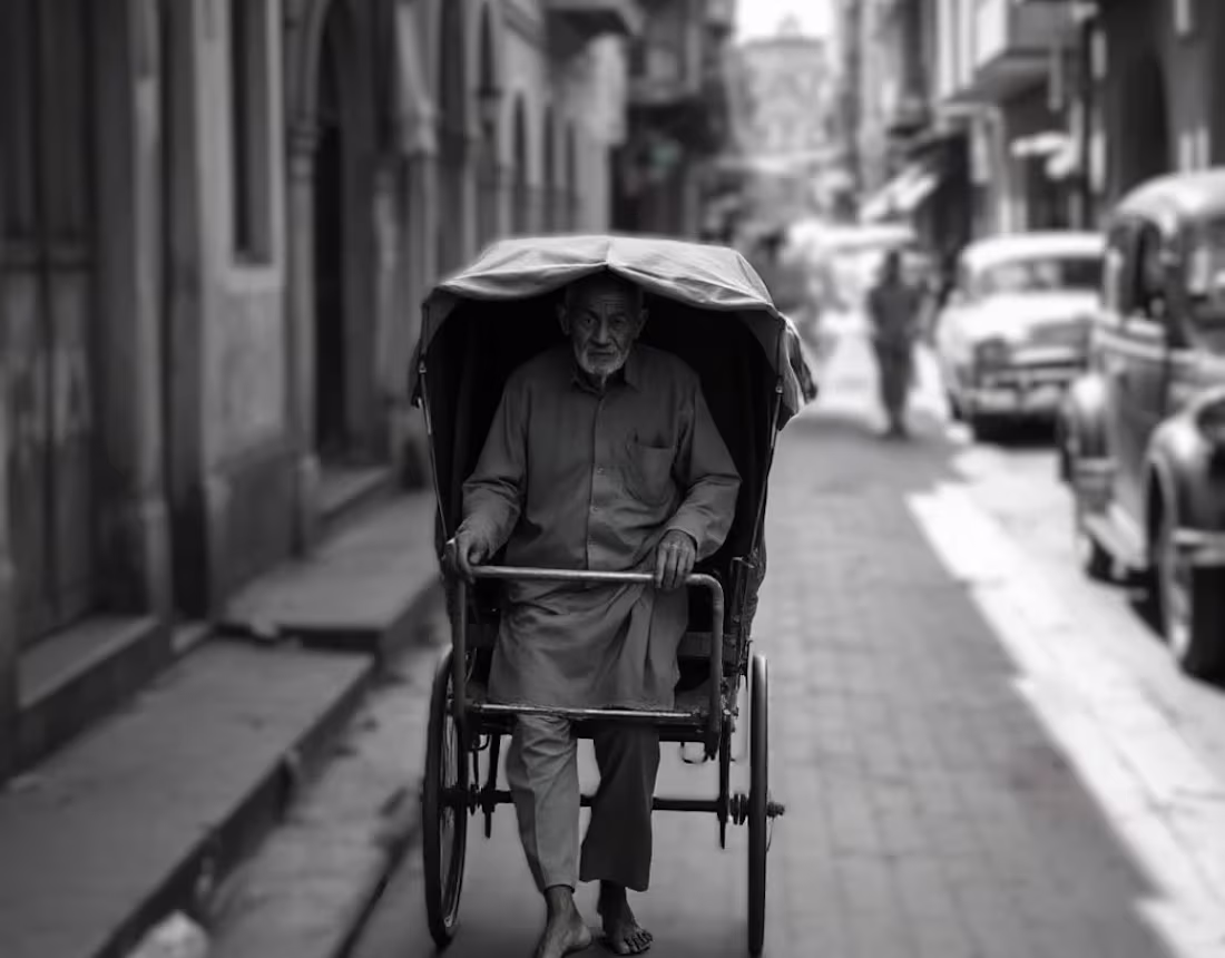 Cover image for Resilience in Shadows: A Rickshaw Puller in Kolkata