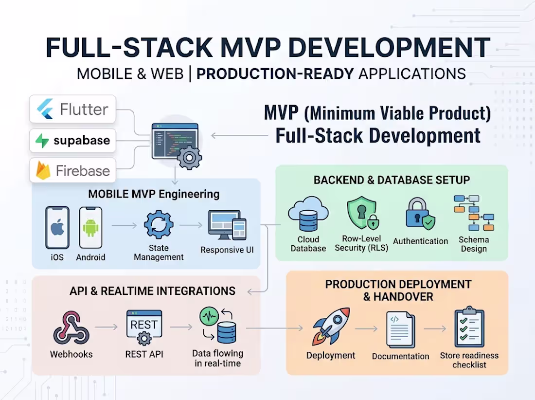 Cover image for Full-Stack MVP Development (Flutter & Supabase/Firebase)
