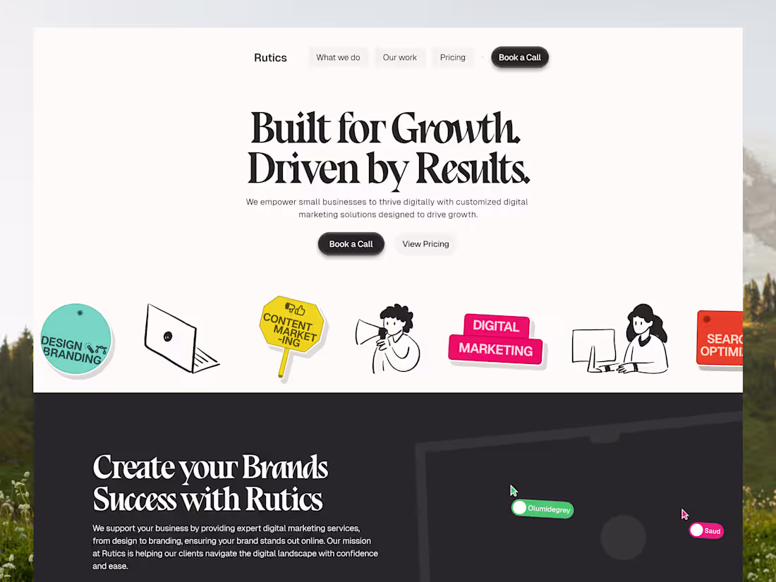Cover image for Ragency Landing Page