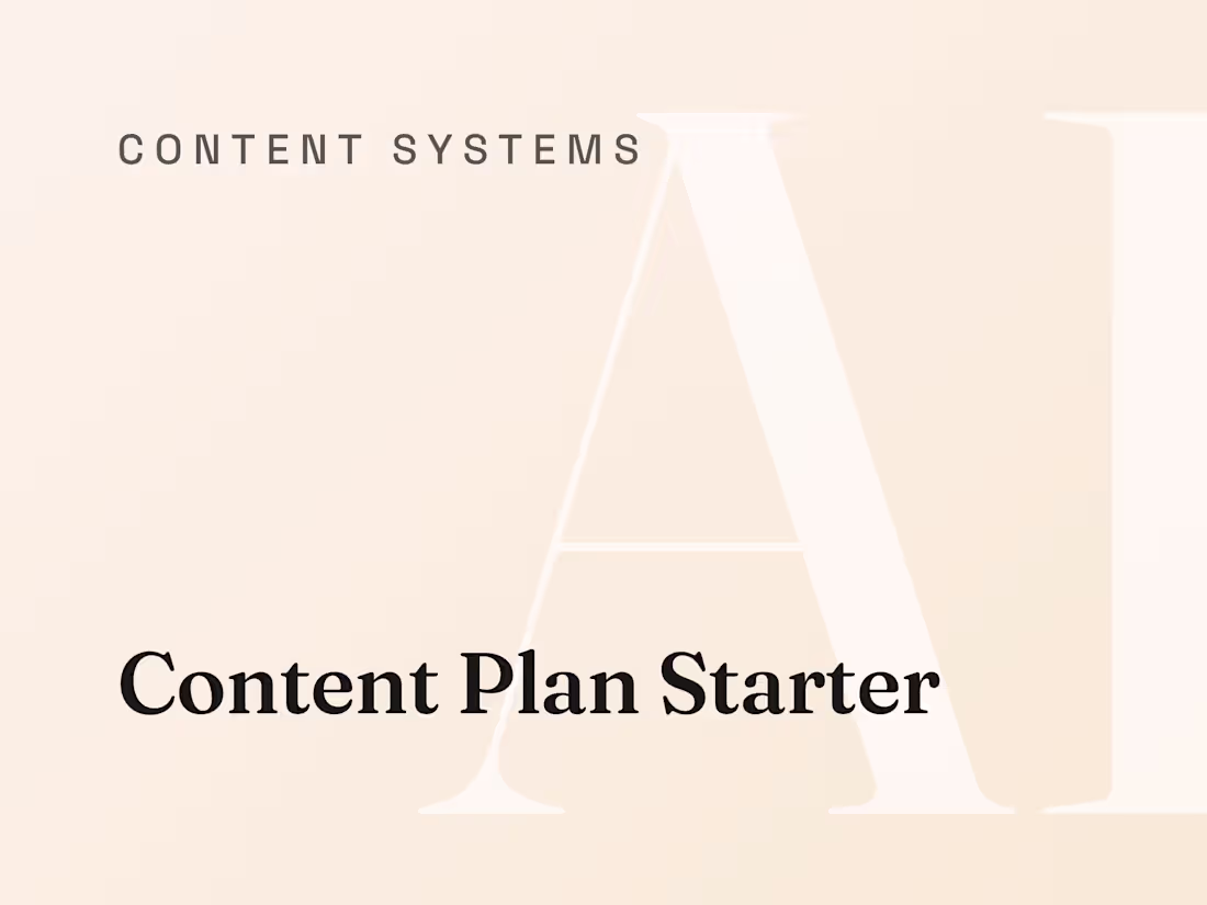 Cover image for Content Plan Starter: Ideas to Drafts on a Calendar