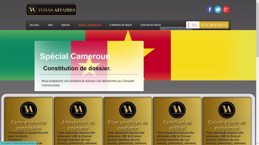 Cover image for Project Overview Ivisas Affaires is a