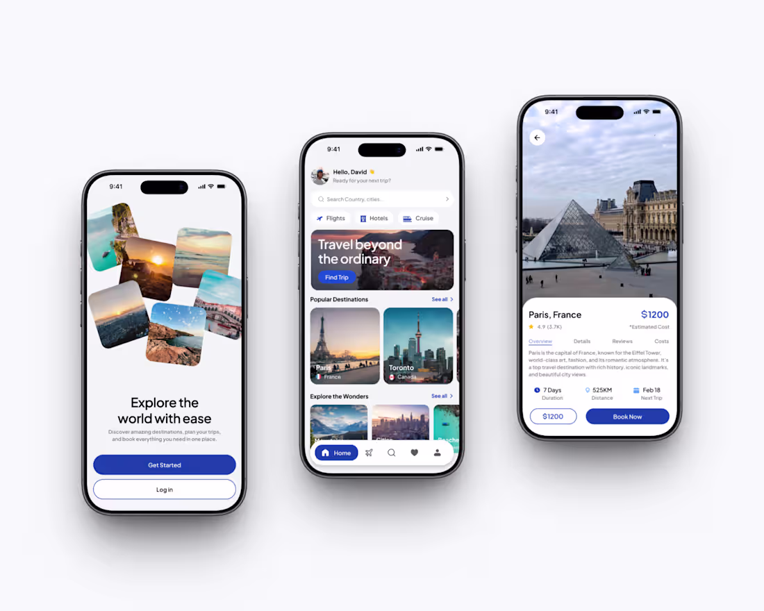 Cover image for Designed a modern travel booking