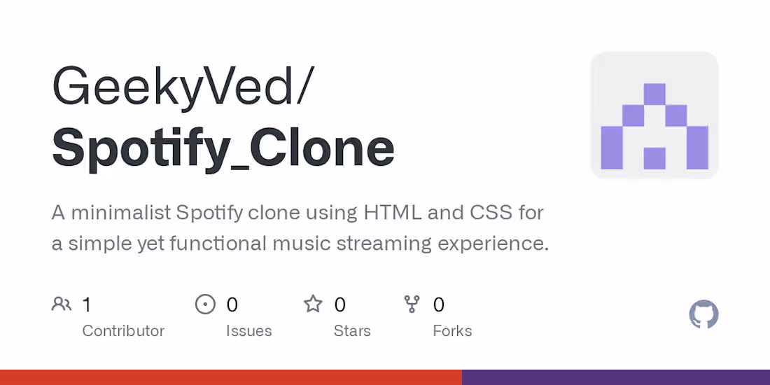 Cover image for GeekyVed/Spotify_Clone