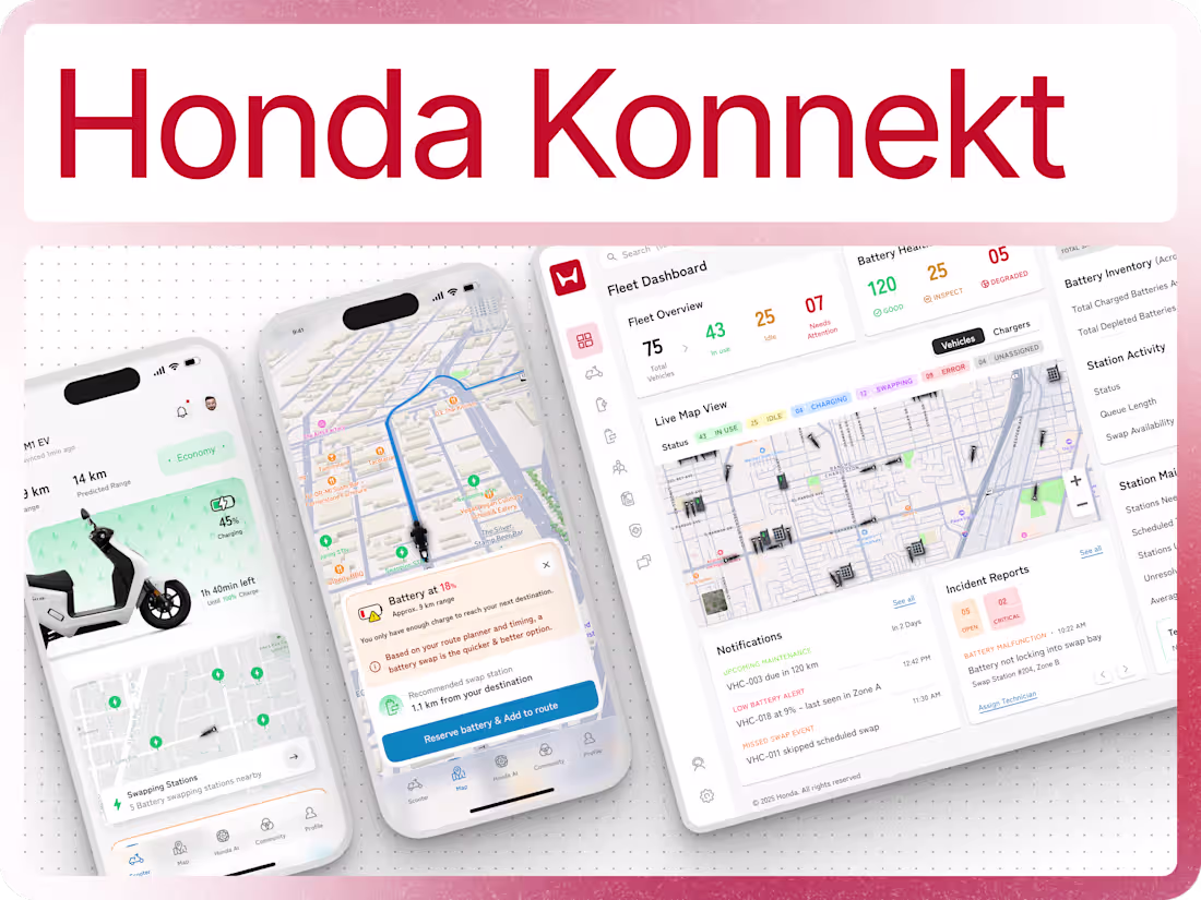 Cover image for Honda Konnekt | Rider App & Fleet Management Platform