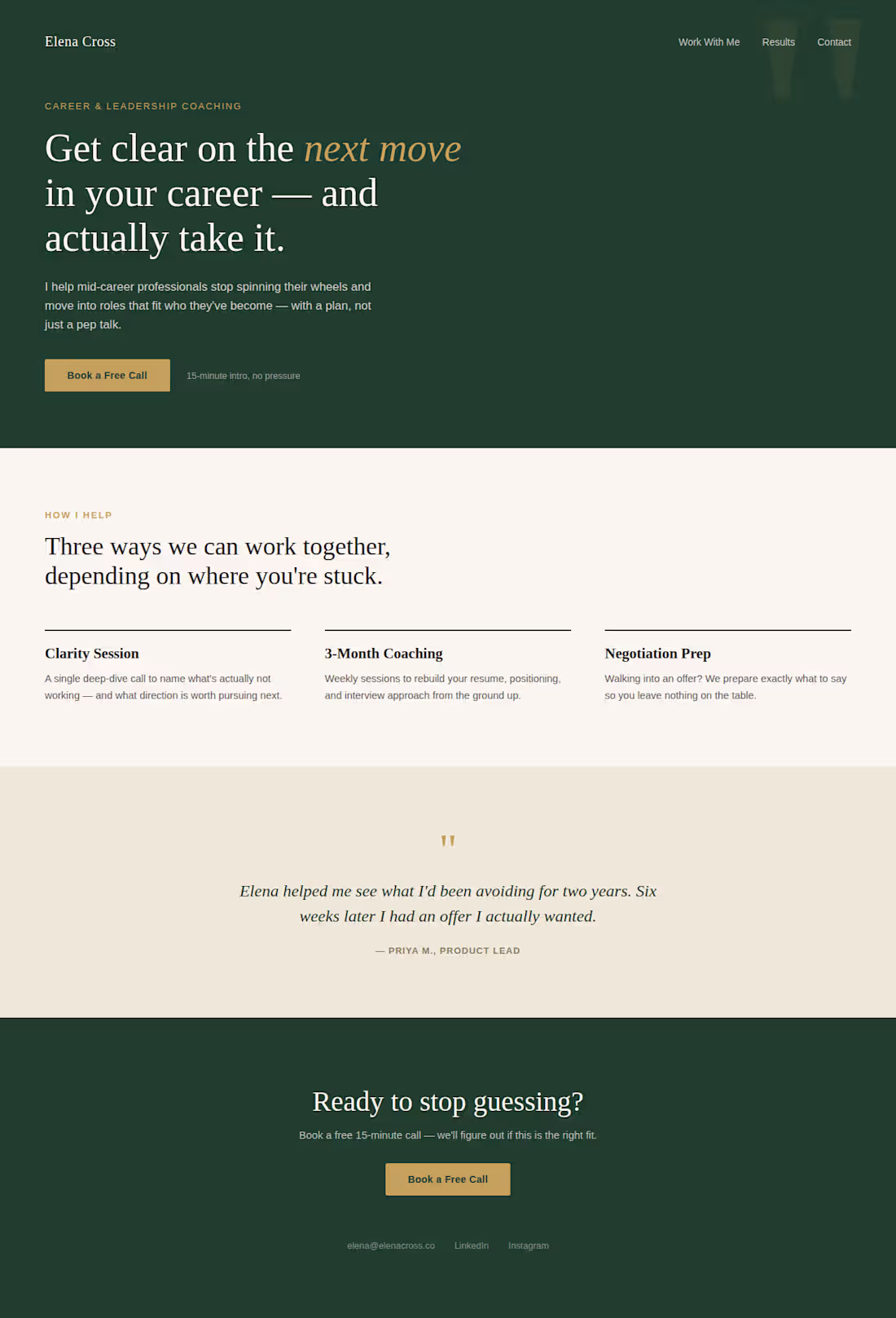 Cover image for Designed a clean, single-page Carrd