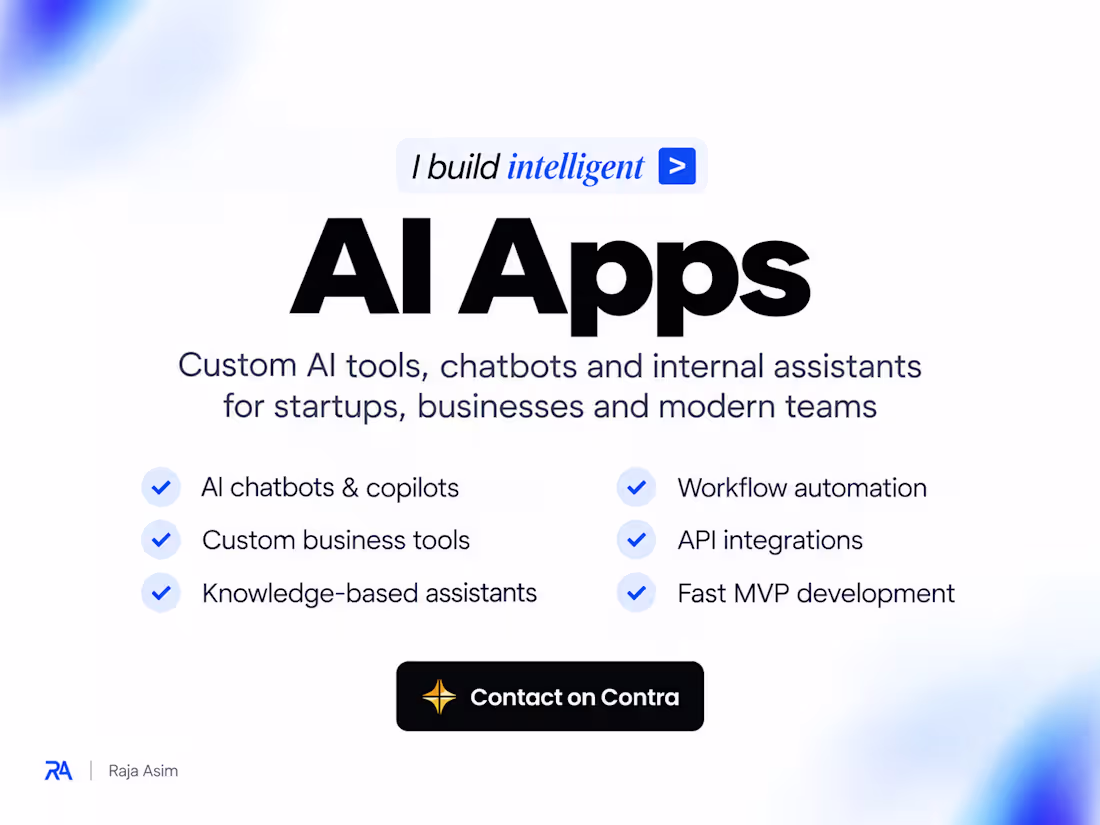 Cover image for Custom AI Apps & Intelligent Solutions