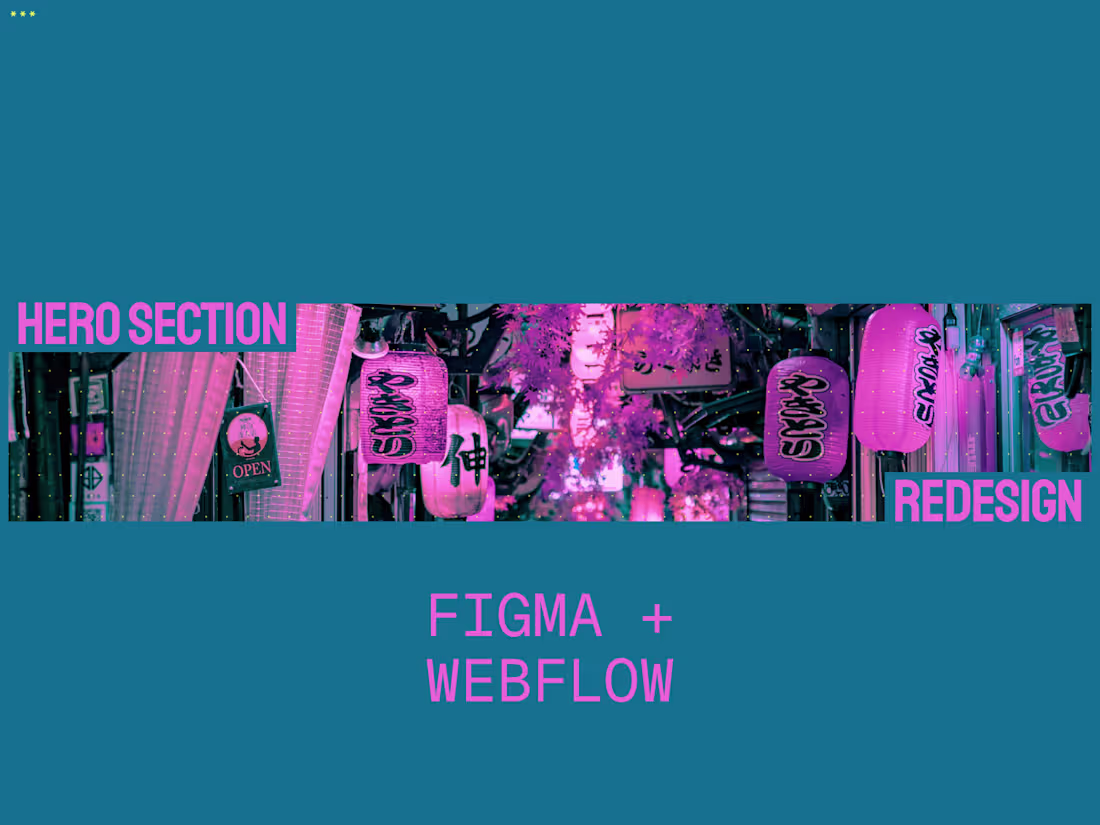 Cover image for [Figma + Webflow] Hero Section Redesign 