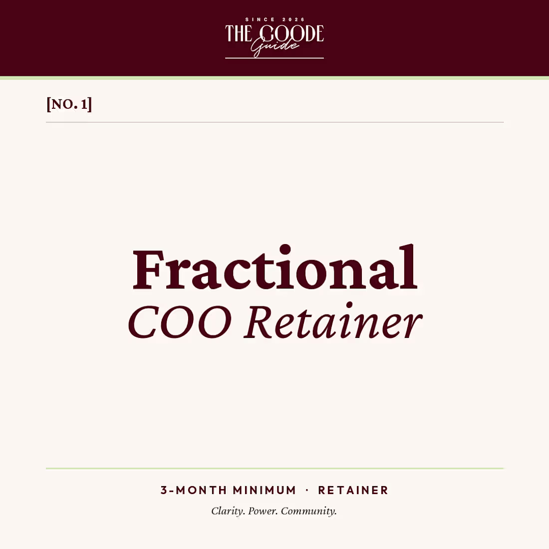 Cover image for FRACTIONAL COO RETAINER