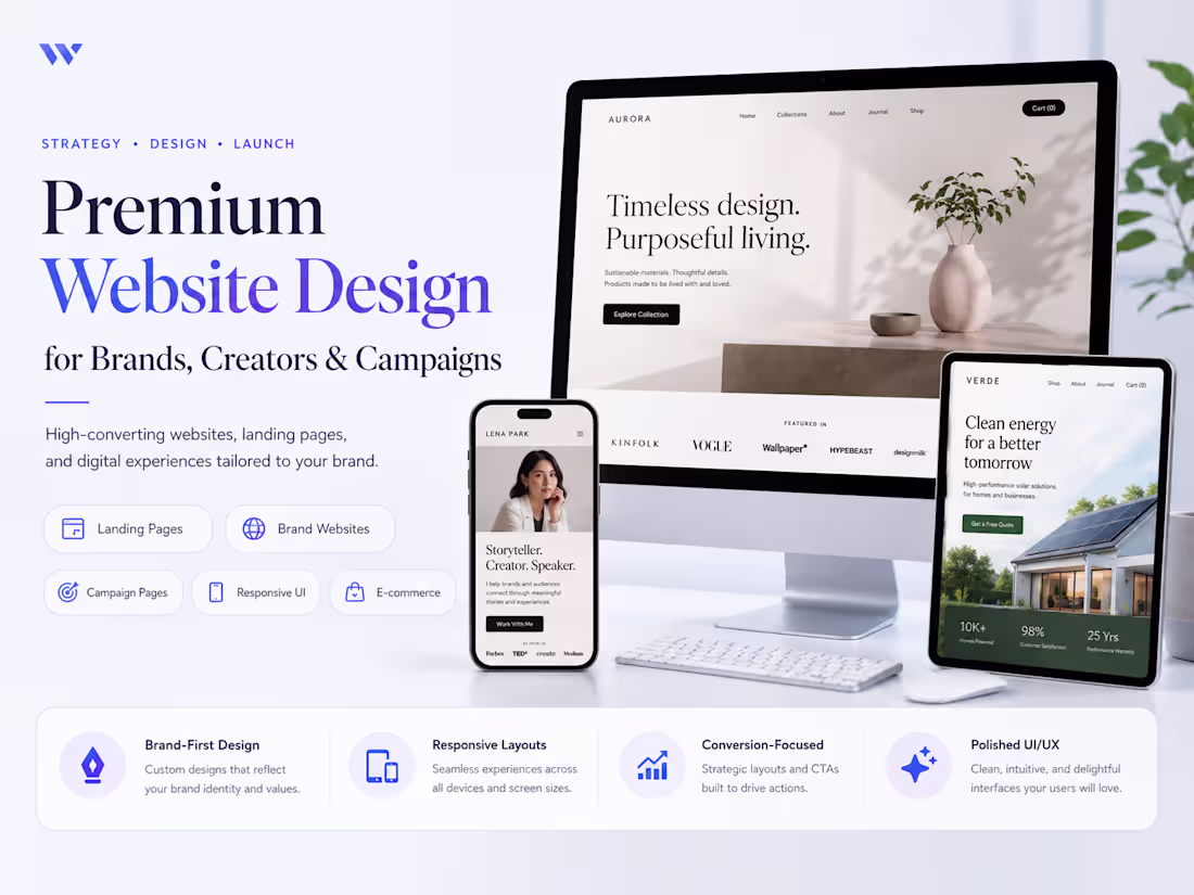 Cover image for Premium Website Design for Brands, Creators & Campaigns