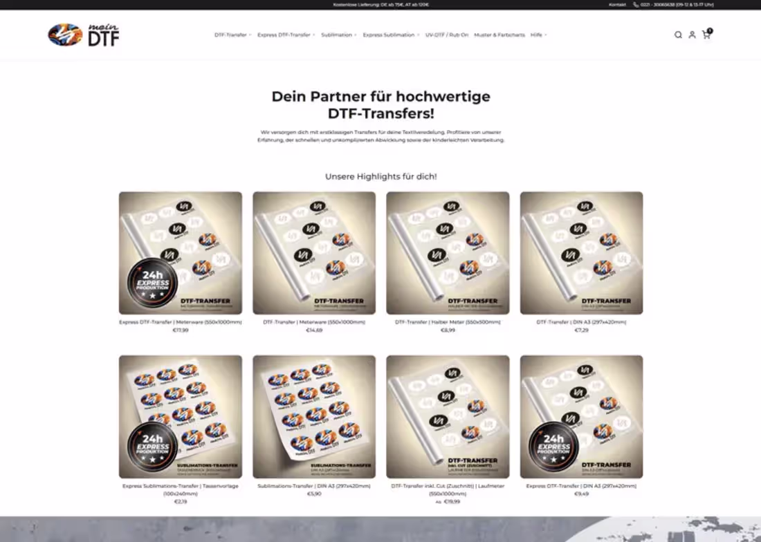 Cover image for Mein DTF - Advertising Printing