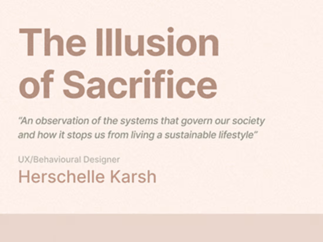 Cover image for The Illusion of Sacrifice.