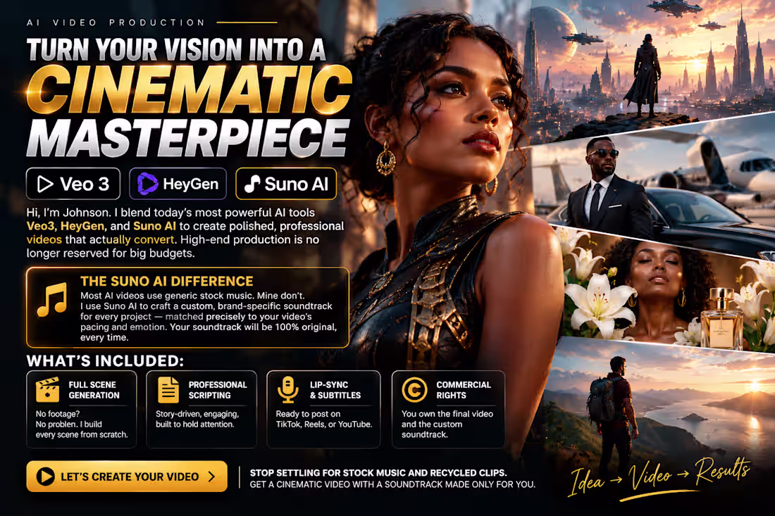 Cover image for I will create ai cinematic movie trailer short film Higgsfield 