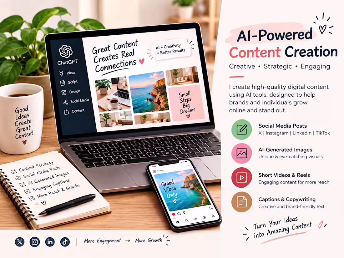 Cover image for AI-Powered Content Creation & Social Media Design