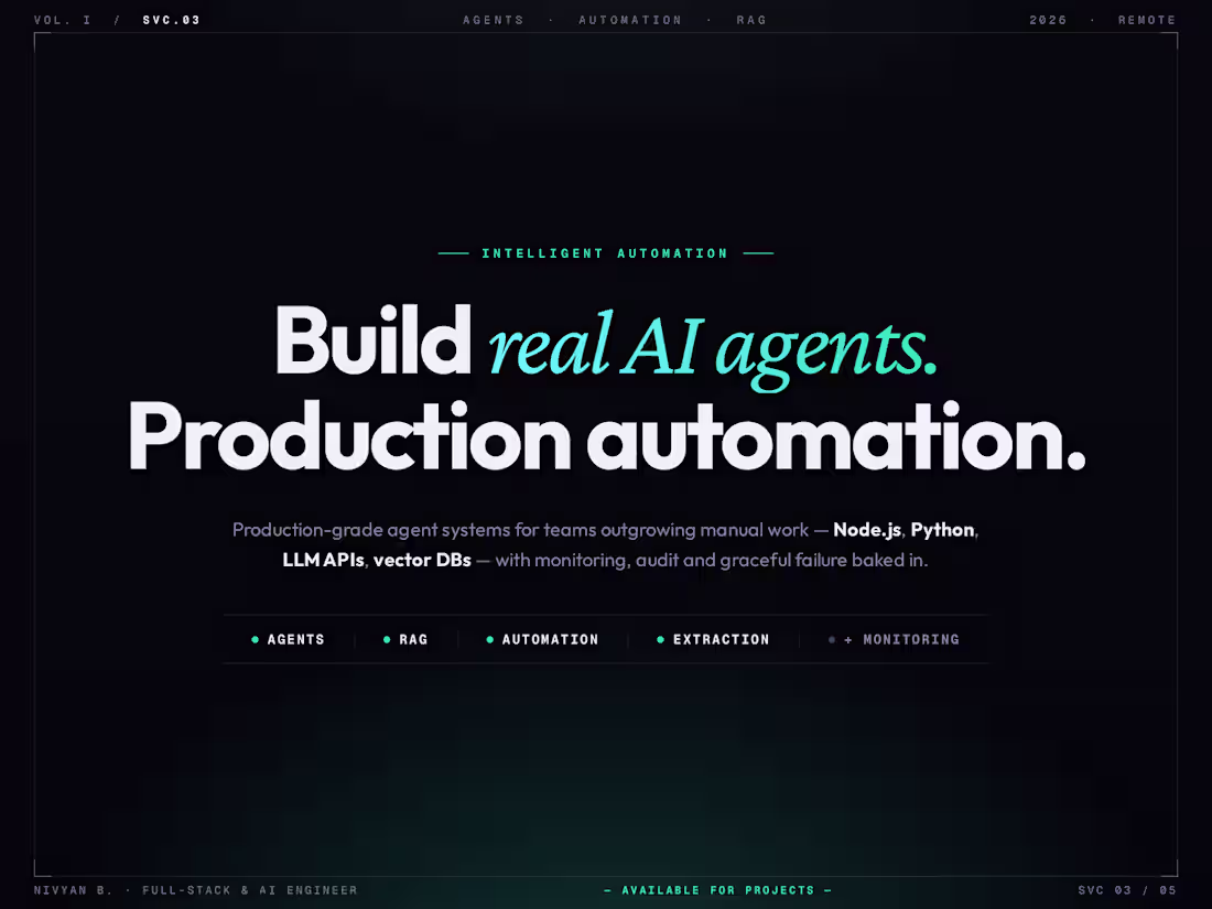 Cover image for AI Agents That Replace Manual Work