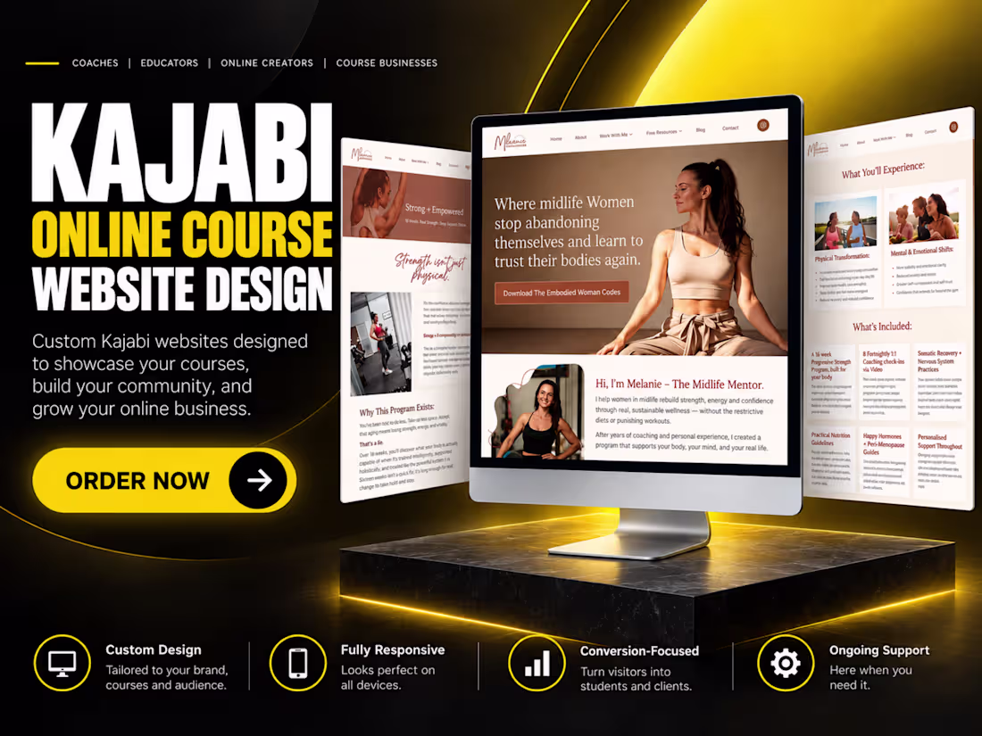 Cover image for Kajabi Online Course Website Design