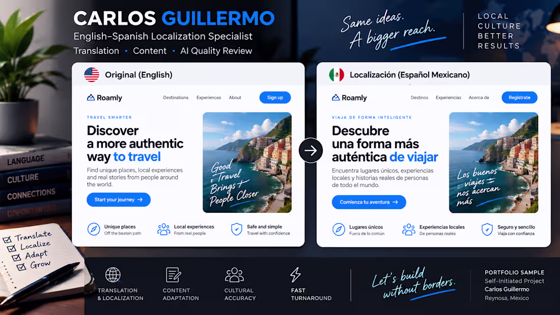 Cover image for English → Mexican Spanish Website