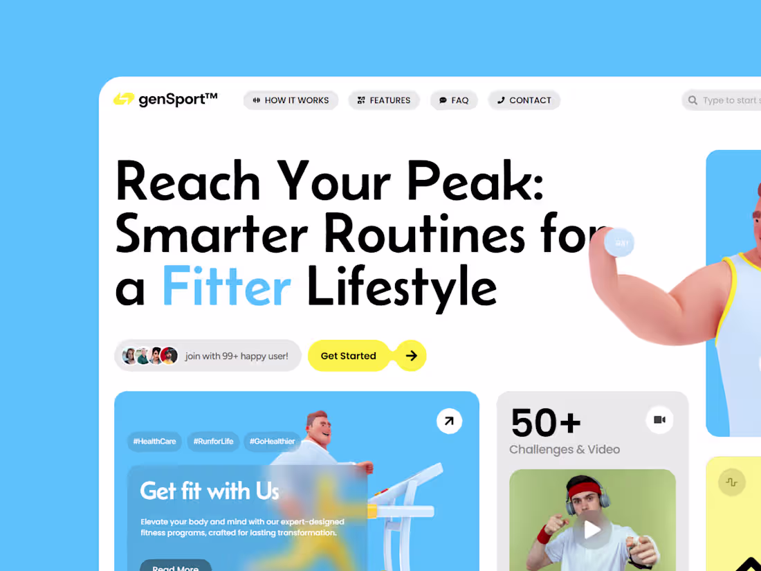 Cover image for ProSport UI design exploration with elementor