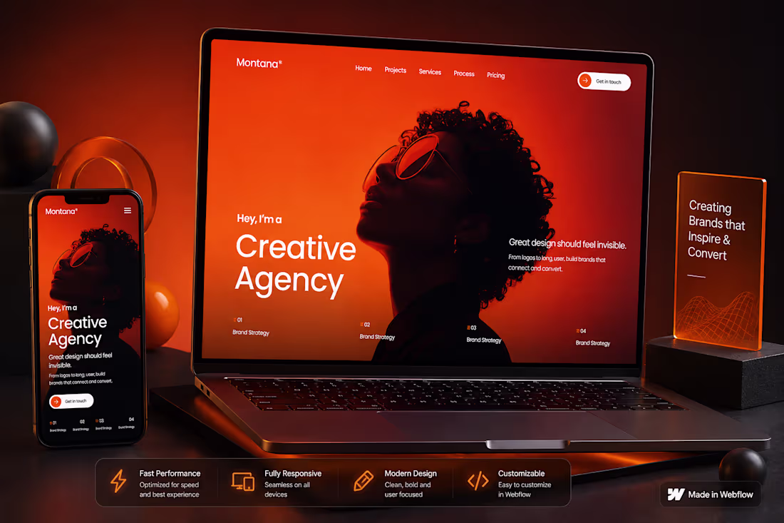 Cover image for Creative agency website built with webflow